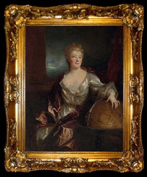 framed  Nicolas de Largilliere Portrait de la marquise du Chatelet, ta009-2